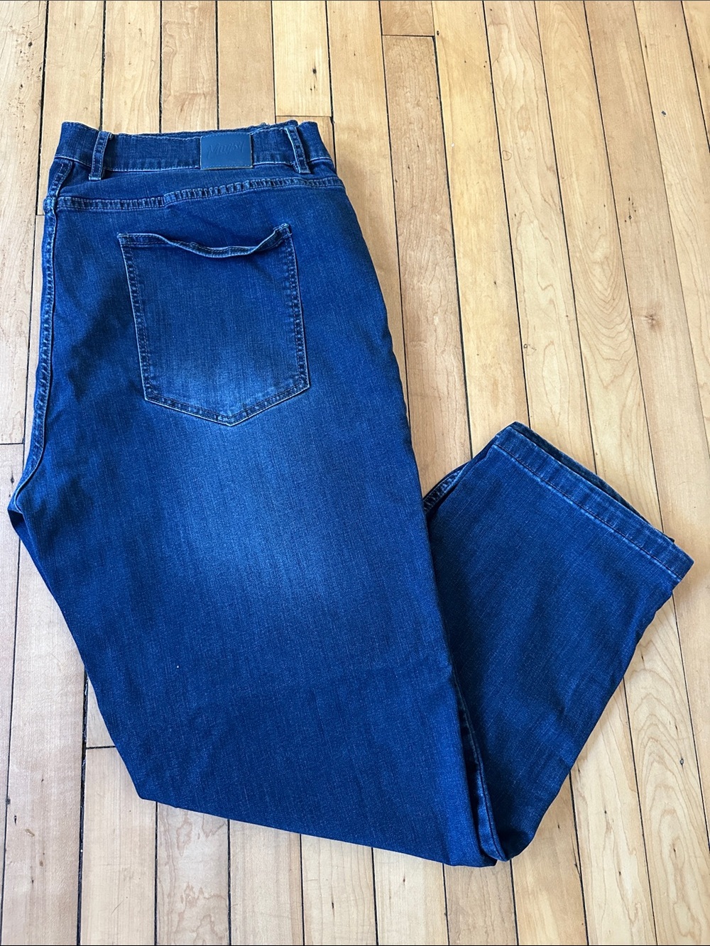 Men's Straight Fit Jeans in Deep Blue Denim